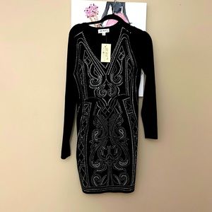 beautiful bling black and silver dress brand new with tags